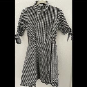 alvin Klein Woman's Short Sleeve Black/White Plaid Dress Sz 2